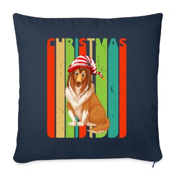 Retro Christmas Gifts for family & friends. Dog - Sofa pillowcase 17,3'' x 17,3'' (45 x 45 cm) - navy - Front