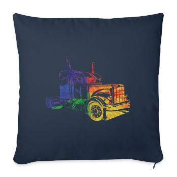 Truck Truck Retro Love - Sofa pillowcase 17,3'' x 17,3'' (45 x 45 cm) - navy - Front