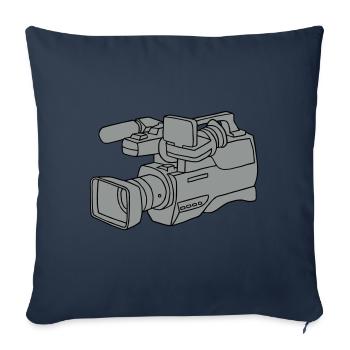 Caméra vidéo 2 - Housse de coussin décorative 45 x 45 cm - bleu marine - Devant