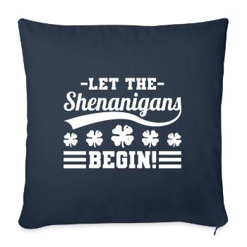 Let the Shenanigans Begin St. Patrick's Day - Sofa pillowcase 17,3'' x 17,3'' (45 x 45 cm) - navy - Front