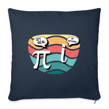 Mathe Humor Pi vs. imaginäre Zahl - Sofakissenbezug 45 x 45 cm - Navy - Vorne