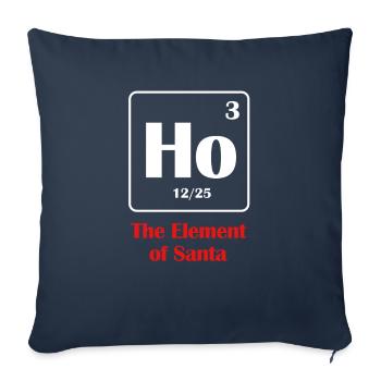 The Element Of Santa Ho Funny Science Joke Puns - Sofa pillowcase 17,3'' x 17,3'' (45 x 45 cm) - navy - Front
