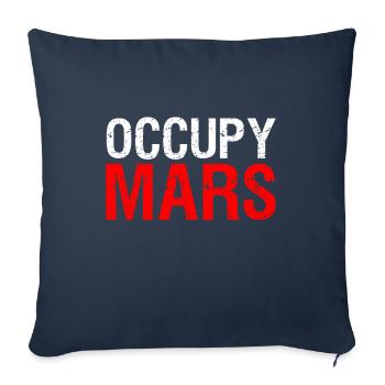 Occupy Mars - Housse de coussin décorative 45 x 45 cm - bleu marine - Devant