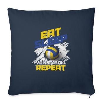Volleyball Team Ball Game Spiking Action Sports - Sofa pillowcase 17,3'' x 17,3'' (45 x 45 cm) - navy - Front