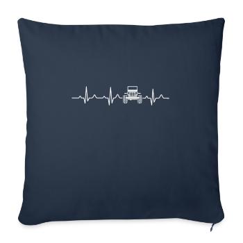 Wrangler Heartbeat Motor Vehicle Automotive Auto - Sofa pillowcase 17,3'' x 17,3'' (45 x 45 cm) - navy - Front