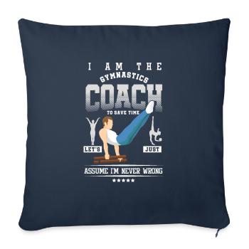 Équilibrer les gymnastes Acrobatiques Entraîneurs Je suis le - Housse de coussin décorative 45 x 45 cm - bleu marine - Devant