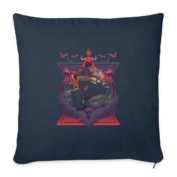 Conducteur de VTT Quadricycle Racers Throttle Mudding - Housse de coussin décorative 45 x 45 cm - bleu marine - Devant
