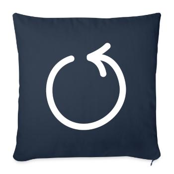 Circle arrow - Sofa pillowcase 17,3'' x 17,3'' (45 x 45 cm) - navy - Front