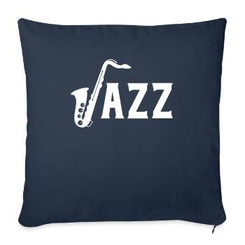 Cadeaux Lovers Jazz Band Musique Classique Jazz - Housse de coussin décorative 45 x 45 cm - bleu marine - Devant
