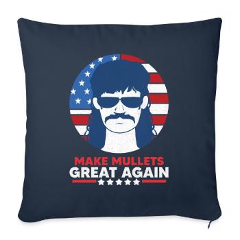 Vokuhila Sprüche - Sofakissenbezug 45 x 45 cm - Navy - Vorne