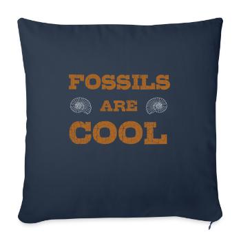 Les fossiles sont cool Fossils Collectors Fossil Fan - Housse de coussin décorative 45 x 45 cm - bleu marine - Devant