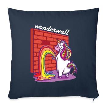 Lustiges Pinkelndes Einhorn Witzige Einhörner - Sofakissenbezug 45 x 45 cm - Navy - Vorne