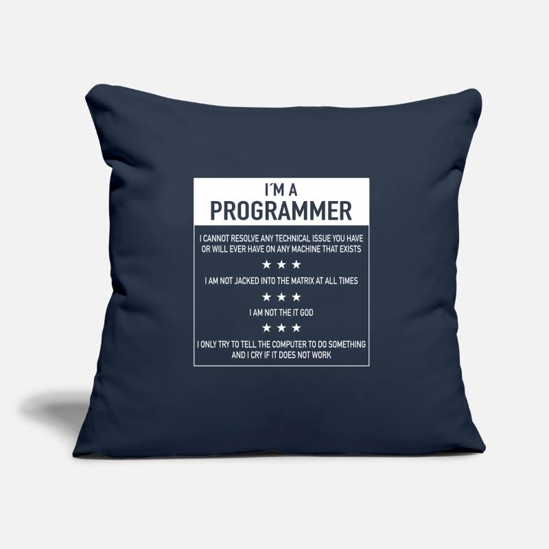 Je suis un devis de programmeur pour codeur Housse de coussin décorative 45 x 45 cm