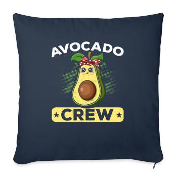 Drôle d'avocat idée cadeau fitness avocat - Housse de coussin décorative 45 x 45 cm - bleu marine - Devant