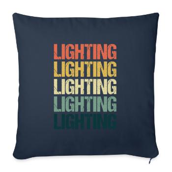 Lighting Engineer Equipment Light Music Band Gift - Sofa pillowcase 17,3'' x 17,3'' (45 x 45 cm) - navy - Front