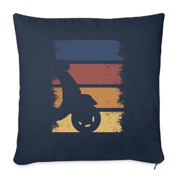 Scooter Tuning Moped Retro Mofa Roller Vintage - Sofa pillowcase 17,3'' x 17,3'' (45 x 45 cm) - navy - Front