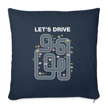 Play Cars on Daddy's Back Dad Massage - Sofa pillowcase 17,3'' x 17,3'' (45 x 45 cm) - navy - Front