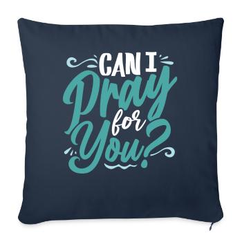 Bibelvers, Christlicher Gott, Gebetspsalm - Sofakissenbezug 45 x 45 cm - Navy - Vorne