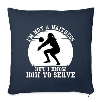 Volleyball Libera Position Spieler - Sofakissenbezug 45 x 45 cm - Navy - Vorne