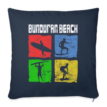 Surfer pour surfers Vintage Bundoran Idée cadeau - Housse de coussin décorative 45 x 45 cm - bleu marine - Devant