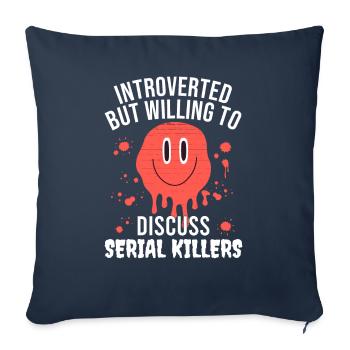 True Crime Serienmörder TV Show Realität - Sofakissenbezug 45 x 45 cm - Navy - Vorne