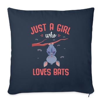 Bats, Bat - Sofa pillowcase 17,3'' x 17,3'' (45 x 45 cm) - navy - Front