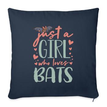 Bats, Bat - Sofa pillowcase 17,3'' x 17,3'' (45 x 45 cm) - navy - Front