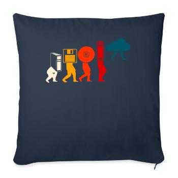 Cloud Programmer Evolution. - Sofa pillowcase 17,3'' x 17,3'' (45 x 45 cm) - navy - Front