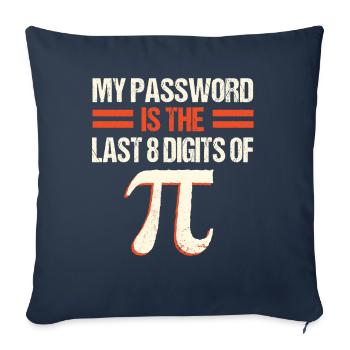 PI Math , Mathematik, 3. 145 - Sofakissenbezug 45 x 45 cm - Navy - Vorne