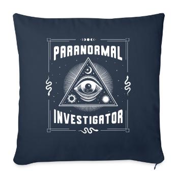 Enquêteur paranormal - Housse de coussin décorative 45 x 45 cm - bleu marine - Devant