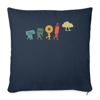 Cloud Computing, Programmer Nerd - Sofa pillowcase 17,3'' x 17,3'' (45 x 45 cm) - navy - Front