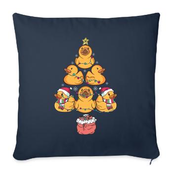 Rubber Duck Christmas Tree - Sofa pillowcase 17,3'' x 17,3'' (45 x 45 cm) - navy - Front