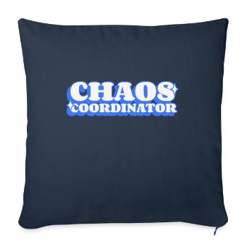 Coordinateur du chaos - Housse de coussin décorative 45 x 45 cm - bleu marine - Devant