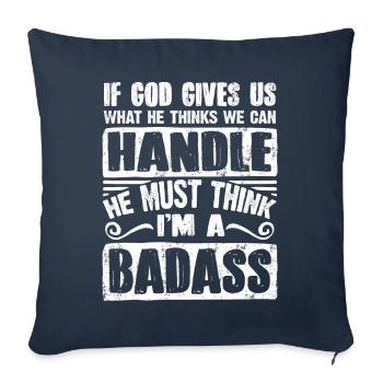 Wenn Gott Uns Gibt, Was Er Denkt - Sofakissenbezug 45 x 45 cm - Navy - Vorne