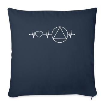 Sobriété Espoir Récupération Alcooliques - Housse de coussin décorative 45 x 45 cm - bleu marine - Devant