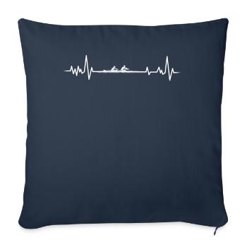 Rudern Herzschlag, Gruppe Rudern Rudern - Sofakissenbezug 45 x 45 cm - Navy - Vorne
