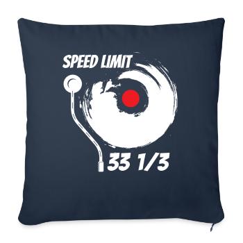 Le vinyle attire la musique audiophile - Housse de coussin décorative 45 x 45 cm - bleu marine - Devant
