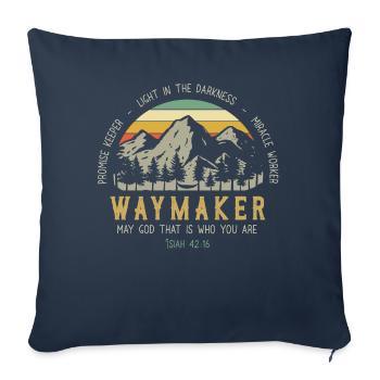 Que Dieu soit qui vous êtes - Housse de coussin décorative 45 x 45 cm - bleu marine - Devant