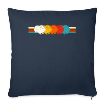 Amateurs de cochons d’Inde. - Housse de coussin décorative 45 x 45 cm - bleu marine - Devant