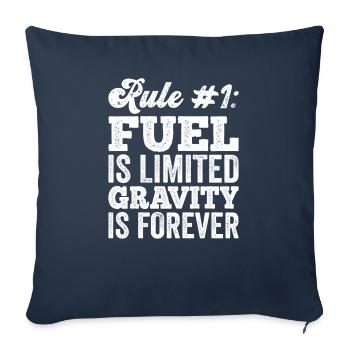 Flugschule Treibstoff ist begrenzt - Fluglehrer - Sofakissenbezug 45 x 45 cm - Navy - Vorne