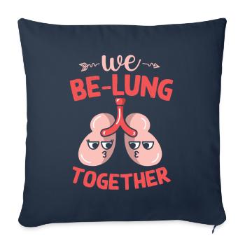 Inhalothérapeutes - Housse de coussin décorative 45 x 45 cm - bleu marine - Devant