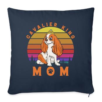 Cavalier King Mom - Sofakissenbezug 45 x 45 cm - Navy - Vorne