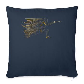 Fechten - Sofakissenbezug 45 x 45 cm - Navy - Vorne