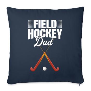Retro Hockey - Feldhockey Papa - Sofakissenbezug 45 x 45 cm - Navy - Vorne