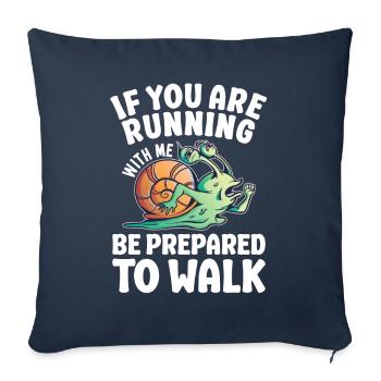 Langsam Laufen Joggen - Slow Runner - Sofakissenbezug 45 x 45 cm - Navy - Vorne