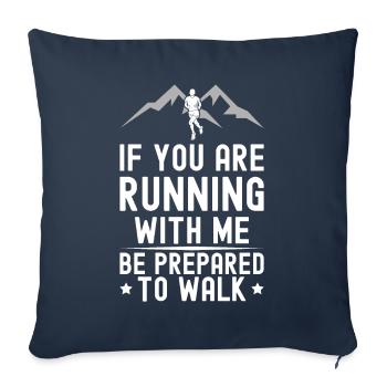 Langsam Laufen Joggen - Slow Runner - Sofakissenbezug 45 x 45 cm - Navy - Vorne