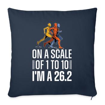 26.2 Meilen Marathon - Marathonläufer - Sofakissenbezug 45 x 45 cm - Navy - Vorne