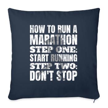 Wie man Marathon läuft - Marathon Laufen - Sofakissenbezug 45 x 45 cm - Navy - Vorne