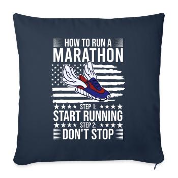 Wie man Marathon läuft - Marathon Racer - Sofakissenbezug 45 x 45 cm - Navy - Vorne