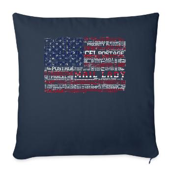 Post lady, postal delivery - Sofa pillowcase 17,3'' x 17,3'' (45 x 45 cm) - navy - Front